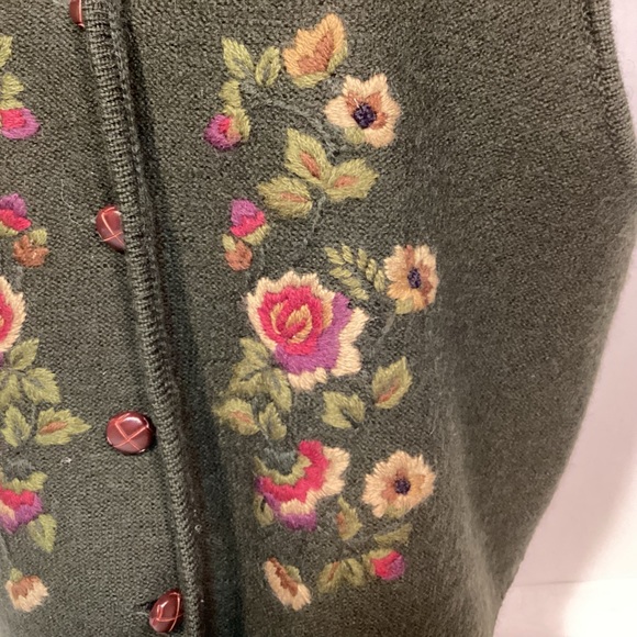 Vintage Jantzen hand embroidered womens vest size large - Picture 2 of 10